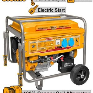 Generateur à essence 5KVA 25L – INGCO - vue 1 - référence GE55003