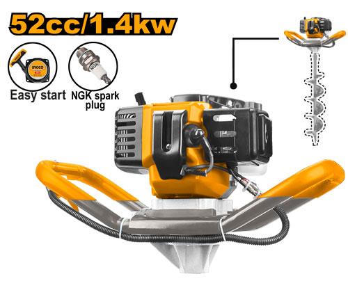 Tarière Thermique essence 52cc/1.4kw – INGCO