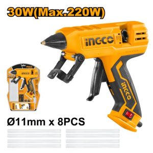 Pistolet à colle 30W 220W + 8 bâtonnets de colle – INGCO - vue 1 - référence GG308