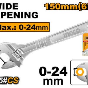 Clé à molette 150mm – INGCO - vue 1 - référence HADW131062