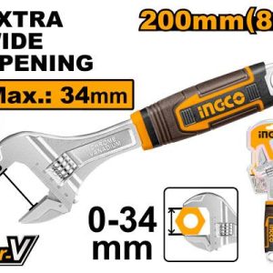 Clé à molette Poignée souple 200mm – INGCO - vue 1 - référence HADW131088