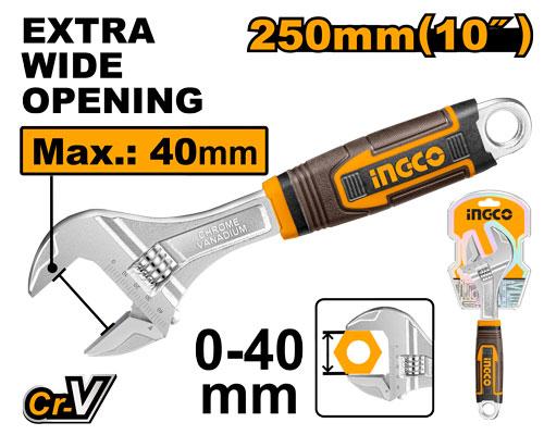 Clé à molette Poignée souple 250mm – INGCO