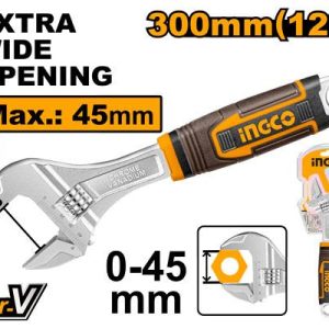 Clé à molette Poignée souple 300mm – INGCO - vue 1 - référence HADW131128