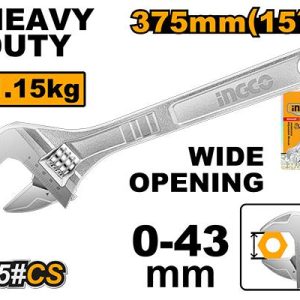 Clé à molette 375mm 0-46mm – INGCO - vue 1 - référence HADW131152