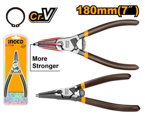 Pince circlips exterieur à tête droite 180mm – INGCO HCCP261801