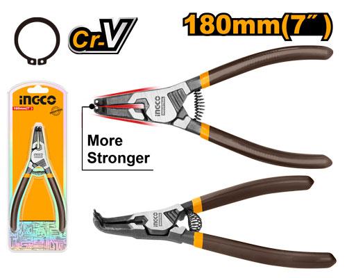 Pince circlips exterieur à tête courbée 180mm – INGCO
