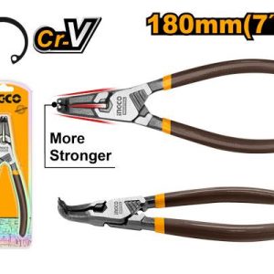 Pince circlips interieur à tête courbée 180mm – INGCO - vue 1 - référence HCCP261804