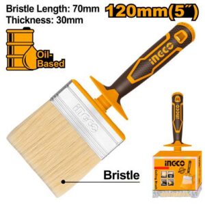 Brosse pour peinture à l'huile 120*30mm Longueur des poils: 70 mm – INGCO - vue 1 - référence HCLB120308