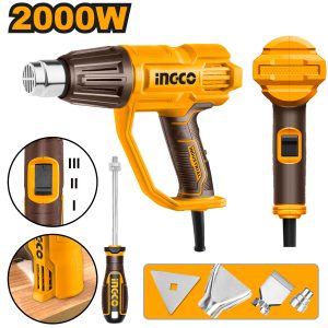 Décapeur thermique 2000W+3buses+1racleur SI – INGCO - vue 1 - référence HG200078