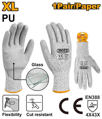 Gants anti-coupure XL Ant-coupure et anti-abrasion – INGCO – HGCG02-XL
