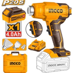 Décapeur thermique 20V+1Batt4Ah+3accessoires – INGCO - vue 1 - référence HGLI20025
