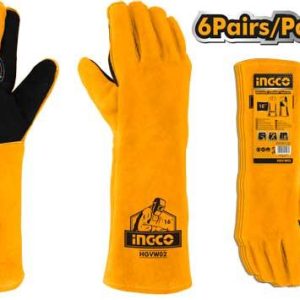 Gants pour soudage Gants en cuir de veau retourné – INGCO - vue 1 - référence HGVW02