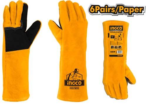 Gants pour soudage Gants en cuir de veau retourné – INGCO