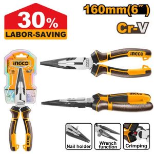 Pince à bec long haute performance 160mm – INGCO - vue 1 - référence HHLNP28160