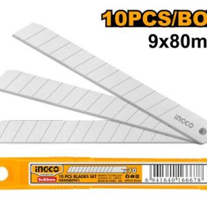 Boite de 10 lames de cutter 9*80mm – INGCO - vue 1 - référence HKNSB0901