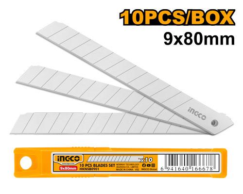 Boite de 10 lames de cutter 9*80mm – INGCO
