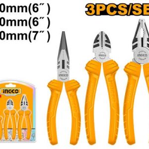 Jeu de 3 pinces SS – INGCO - vue 1 - référence HKPS08311