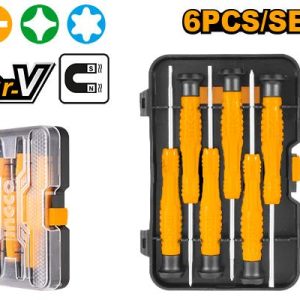 Jeu de tournevis de précision 6Pcs – INGCO - vue 1 - référence HKSD0618