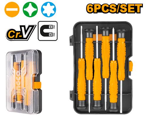 Jeu de tournevis de précision 6Pcs – INGCO