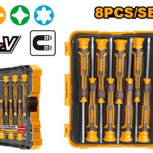 Jeu de tournevis de précision 8 pièces – INGCO - vue 1 - référence HKSD0818