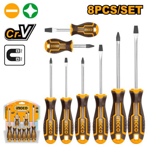 Set de 8 tournevis – INGCO – HKSD0828