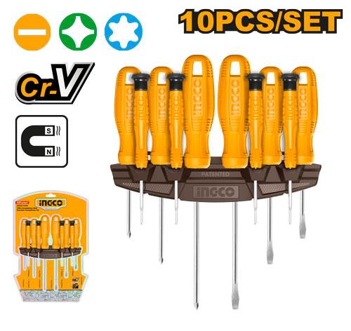 Jeu de 10 tournevis et tournevis de précision – INGCO