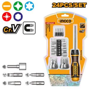 Coffret tournevis 24 embouts – INGCO - vue 1 - référence HKSDB0248