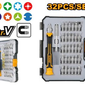 Set de 32 embouts de tournevis + manche – INGCO - vue 1 - référence HKSDB0348