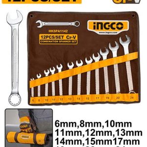 Jeu de cles mixtes 12PCS – INGCO - vue 1 - référence HKSPA1142