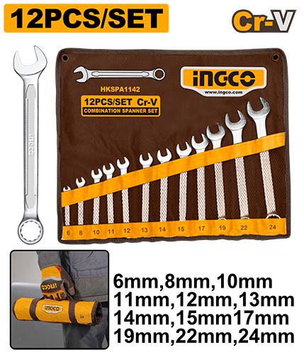 Jeu de cles mixtes 12PCS – INGCO