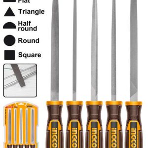Set de 5 limes en acier 200mm – INGCO - vue 1 - référence HKTFS0508