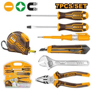 Jeu d'outils à main 7pcs SS – INGCO - vue 1 - référence HKTH10807