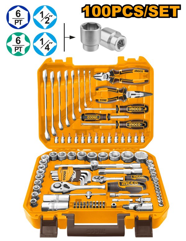 Coffret à outils 100 pièces – INGCO