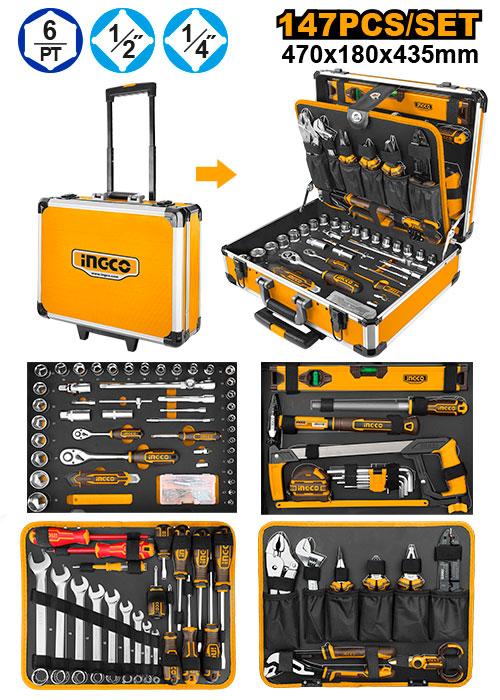 Valise d'outils à main 147pcs – INGCO