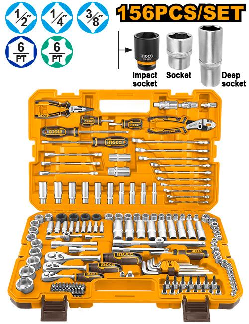 Ensemble d'outils combinés de 156 pièces – INGCO