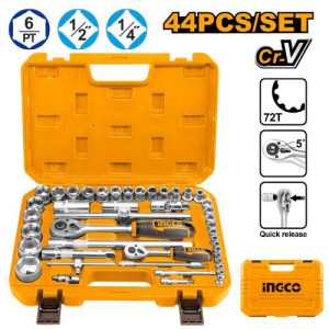 Set de douilles 1/4 et 1/2 44pièces – INGCO - vue 1 - référence HKTS42441