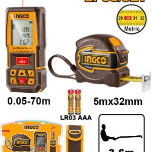 Kit combiné de détecteur de distance laser – INGCO – HLDD241201M - vue 1 - référence HLDD241201M