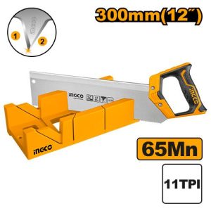 Boîte à onglets et scie à dos 300mm – INGCO - vue 1 - référence HMBSK30082
