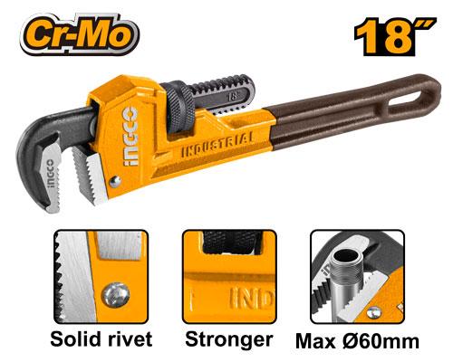 Clé serre-tubes En acier de carbone Lr: 450m – INGCO