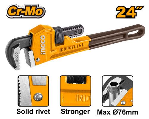 Clé serre-tubes En acier de carbone Lr: 600m – INGCO