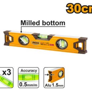 Niveau à bulle 30cm Aluminum – INGCO - vue 1 - référence HSL08030