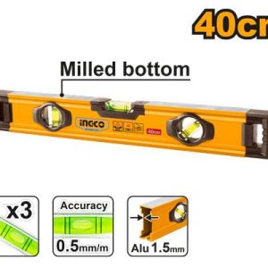 Niveau à bulle 40cm Aluminium – INGCO - vue 1 - référence HSL08040