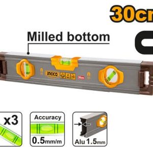 Niveau à bulle magnétique 30cm – INGCO - vue 1 - référence HSL38030M