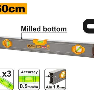 Niveau à bulle magnétique 60cm – INGCO - vue 1 - référence HSL38060M
