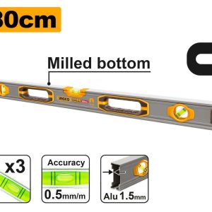 Niveau À Bulle Magnétique 80Cm – INGCO - vue 1 - référence HSL38080M
