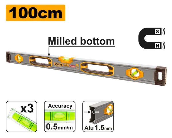 Niveau À Bulle Magnétique 100Cm – INGCO