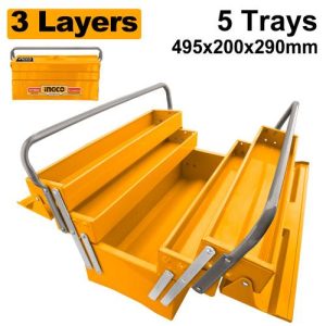 Boîte à outils TAILLE:495X200X290MM 3 étages – INGCO - vue 1 - référence HTB02