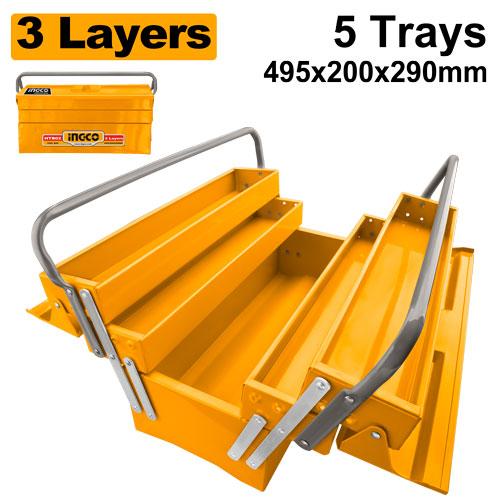 Boîte à outils TAILLE:495X200X290MM 3 étages – INGCO