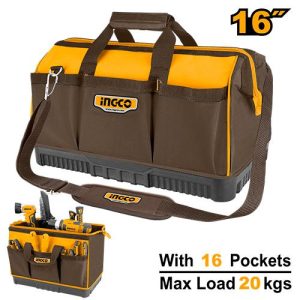 Sac à outils 16 16poches base renforcée – INGCO - vue 1 - référence HTBG08