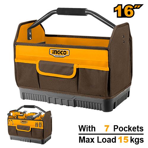 Sac à outils rigide 16 poignée métal – INGCO